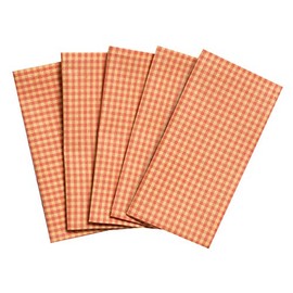Fabric Handkerchiefs, Washable, Reusable Eco Fabric Handkerchiefs Made of Cotton, 5 Handkerchiefs - Made in Germany (Woman Orange)