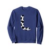Creative Bold Marker Letter L - Cow Pattern Design Sweatshirt