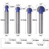 Wolfride 4pcs Core Box Router Bit 1/4 Inch Shank Round