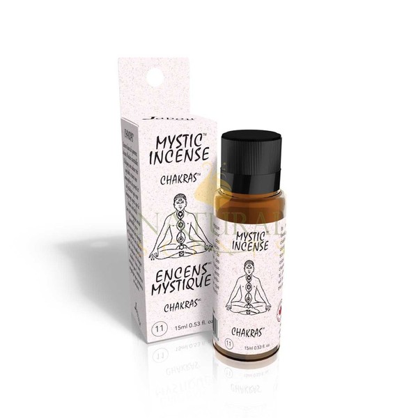Mystic 100% Natural Essential Oil - Chakras - for Meditation, Yoga, Relaxation, Magic, Healing, Prayer & Rituals - 15 ml - 0.53 oz