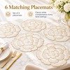 Flower-Shaped Placemats for Dining Tables – 6 Piece Decorative Floral
