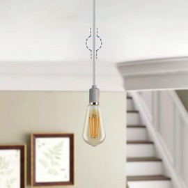 LEDSone 3 Core Round 10 Meter Fabric Braided Flex Lighting Cable, Vintage Electrical Cable Wire Flexible Fabric DIY Electrical Wire for Lamps, Flex Cables for Appliances (Teak Black, 10M)