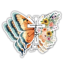 (3pcs) Christian Jesus Sticker Inspirational Bible Verse Quotes Vinyl Decal for Books Laptops Phonecase Water Bottles Kindles Car Hard Hat Tumbler- Size 3''