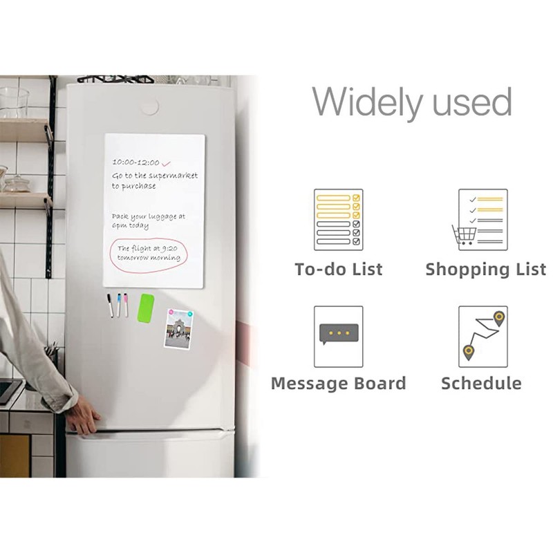 2 Pack Magnetic Portable Fridge Dry Erase Whiteboard Home Kitchen