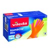 Vileda Rainbow Multi-Purpose Nitrile Gloves, Multi-Colour, Pack of 80, M/L