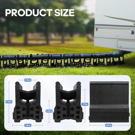 RV Sewer Hose Support, 15 ft RV Septic Hose Support, Camper Sewer Hose Support, Black Height Adjustable Sewer Hose Holder, with Gloves Anchor Rope Organization Strap for Travel Trailers, Motorhome