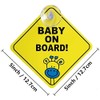Weforu 2Pcs Baby on Board Car Warning Sticker Sign with