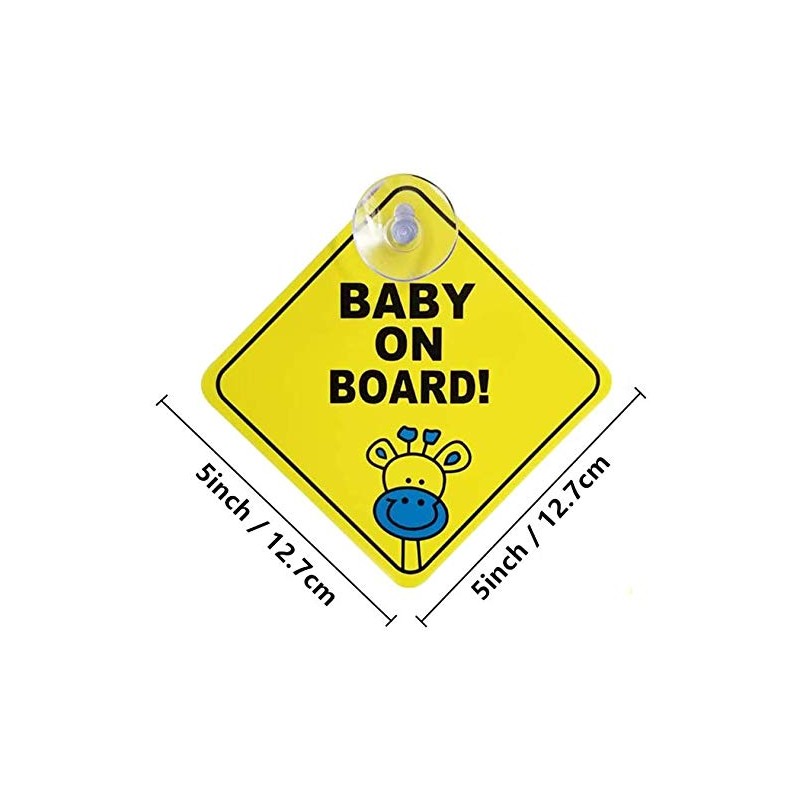 Weforu 2Pcs Baby on Board Car Warning Sticker Sign with