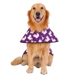 HDE Dog Raincoat Hooded Slicker Poncho for Small to X-Large Dogs and Puppies Purple Unicorn Ducks - XL