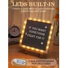 Changeable Felt Letter Board with LED Lights - 10×10" Message