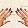 Uñas postizas marrones cuadradas largas, uñas postizas de gel suave,