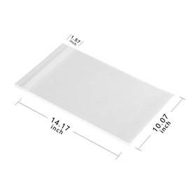 Jadairy 100 Pcs 10x14 inch Self Sealing Bags Resealable Clear Cello Cellophane Plastic Shirt Bags for Packaging Clothing, Decorative Wrappers, Party Favors, Wedding Gift(10x14 inches)