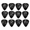 12 Black Chord Guitar Plectrums - Harmony Picks