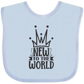 inktastic New To the World Baby Bib Light Blue 46a49