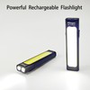 2 Pack Rechargeable EDC Flat Flashlight 600 Lumens 8 Modes