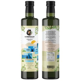 MOROCCAN OLIVE GROVE - Bright & Fruity - Premium Desert Extra Virgin Cold Extracted Olive Oil, 100% Single Origin from Morocco, Polyphenols Rich - 16.9 Fl oz (500ml)