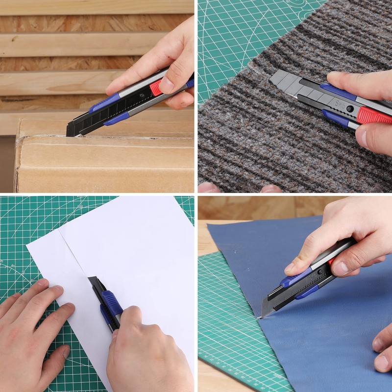 WORKPRO 18mm Retractable Utility Knife, Heavy Duty Snap-off Box Cutter