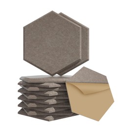 15 Pack Hexagon Sound Proof Foam Panels for Walls, Acoustic Panels 12" x 11" x 0.35" High Density Sound Absorbing Panels, Noise Reduction Foam for Home Studio, Office, Gaming Room & Theater(Gray)