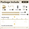 IFELS 2 Pack Heavy Duty Curtain Rods for Windows 48