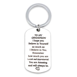 Tebliomro Grandson Stocking Stuffers Gifts from Grandma Christmas 16th 21st Birthday Gifts for Grandson Boys from Grandpa 2025 Graduation Valentine's Day Fathers Day Gift for Men Keepsake