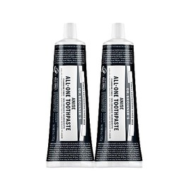Dr. Bronner's | Pasta dental natural de aceite de coco y bicarbonato, sin flúor, sin azúcar, blanquea y elimina placa, sensación natural, suave y lige