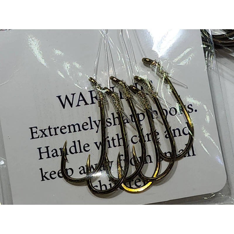 DS Custom Tackle Snelled Baitholder Octopus hooks 6 per pack