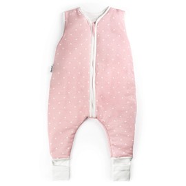 Ehrenkind® Baby Sleeping Bag with Legs Organic Cotton All-Year-Round Various Sizes, Colours and Patterns 80 cm Pink and white dots
