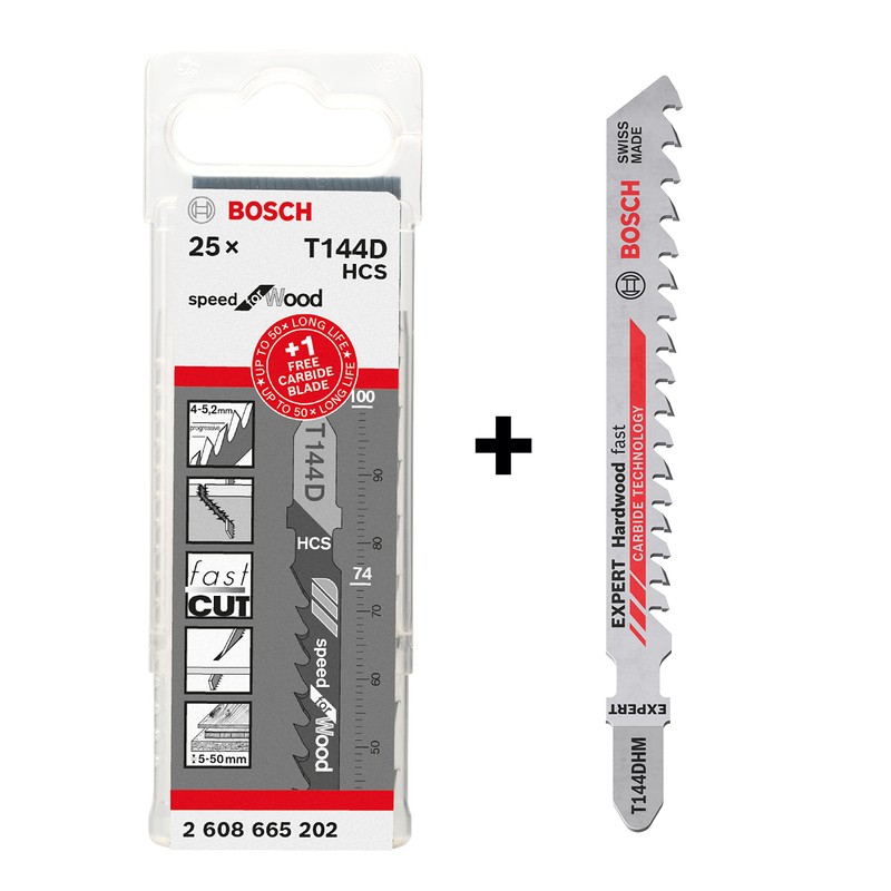 Bosch Professional 25x T 144 D + 1x Expert Hardwood