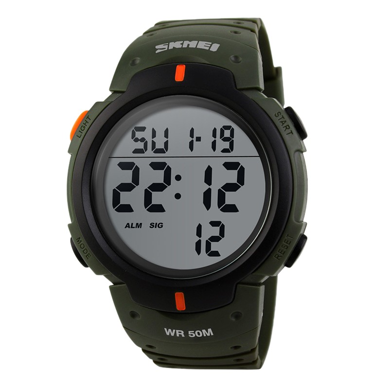 Men Digital Watch Stopwatch Alarm Luminous Watch