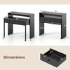 Giantex Small Computer Desk with Hutch & Drawers, Extendable Writing