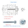 25 Pcs Concrete Self Tapping Anchor Bolt Kit(M6/M8/M10),Flange Hexagonal Head