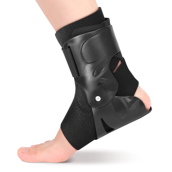 Yosoo Health Gear Ankle Brace, Drop Foot Brace, Sprain Plantar Fasciitis Foot Socks, Adjustable Compression Foot Drop Ankle Brace for Injury Recovery, Joint Pain, Achilles Tendon, Heel Spurs