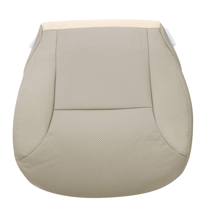 SecosAutoparts Perforated Tan Driver Side Replacement Bottom Microfiber Leather Seat