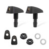 2PCS Front Windshield Washer Nozzle with Washers,Adjustable Fan Shape Spray