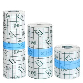3 Rolls Transparent Stretch Adhesive Bandage, Waterproof Clear Film Dressing Bandages, Waterproof Bandages Post Surgical Shower Shield Dressing Tape for Tattoos Swimming (2 Inch, 4 Inch, 6 Inch)