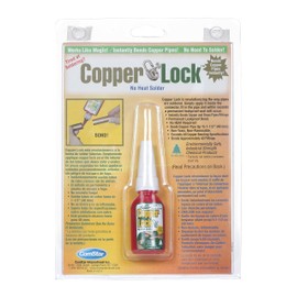 ComStar Copper Lock, No Heat Solder for Copper & Brass Pipes, Instant Leak-Proof Seal Up to 500 PSI, Handles All Refrigerants, Withstands -60°F to 300°F,10 ml Bonding Solution for HVAC (10-801)
