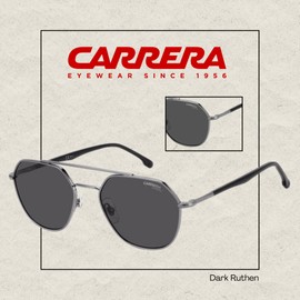 Carrera CA303/S KJ1 53MM Dark Ruthen/IR Grey Sunglasses for Men for Women+BUNDLE with ACCESSORY EYEWEAR KIT