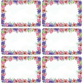 Wonmon 180 PCS Spring Name Tags Stickers, Watercolor Spring Flowers Name Stickers Floral Name Labels for Kids Back to School Classroom Office Students Cubby Locker Clothes Party, 2x3 inch