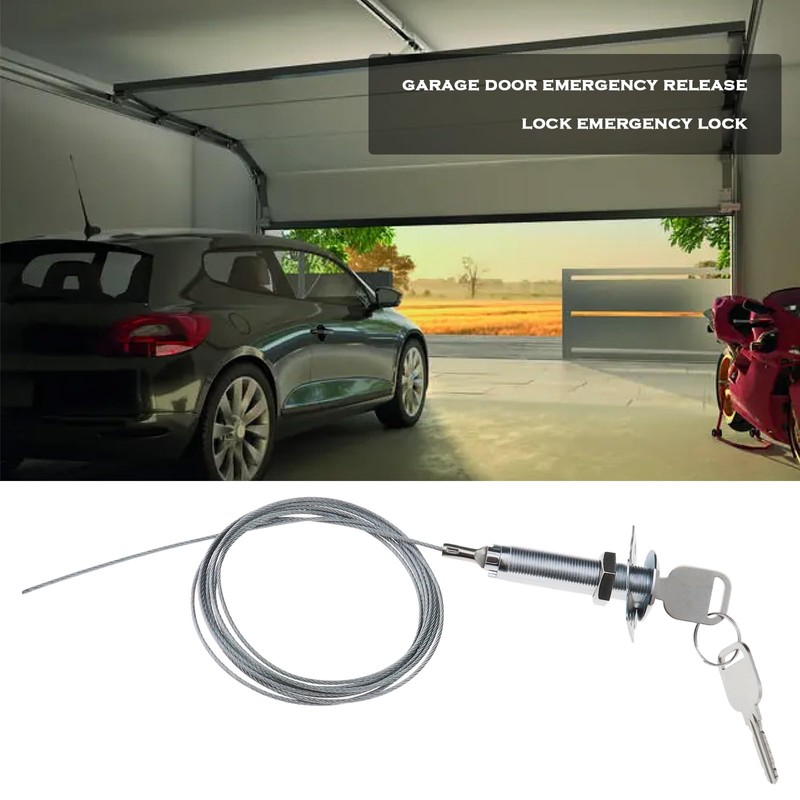 YINETTECH Garage Door Emergency Release Lock with 2Pcs Keys Universal