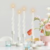 Pastel Candlesticks Spiral Taper Candles-Gedengni 10inches White Candle Stick Long