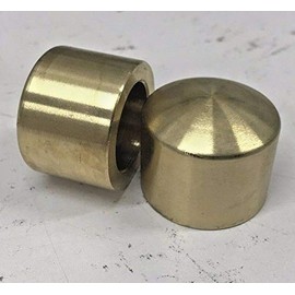 BRASS Harley SOFTAIL FXR FL FXWG FLHT Front Axle Covers Domed bobber 2120