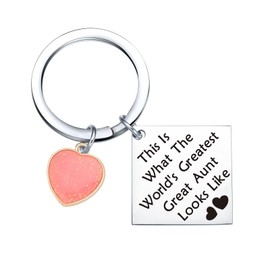 UIEOA Aunt Mothers Day Keychain Best Auntie Ever Gifts Aunt Thank You Jewelry Tia Gifts From Niece Nephew Aunty Keychain Auntie Birthday Jewelry Aunt Present Aunt Christmas Keychain