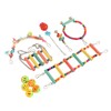 11pcs Parrot Swing Chewing Toy Set Bird Hanging Perches Toy