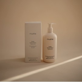 mushie mushie Baby Organic Body Lotion | Moisturize, Soothe, and Hydrates Dry Skin | Made in Denmark, 13.53 fl oz (Fragrance Free)