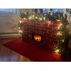 11x4.7x8 Inch Fireplace Lanterns Decorative Flameless Portable Led Lantern Battery