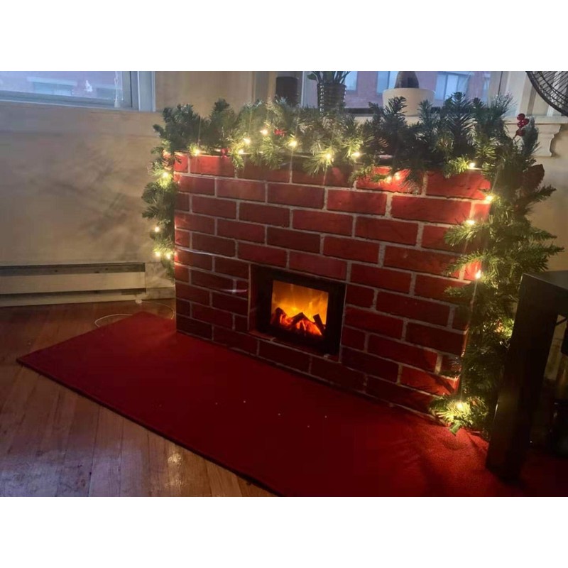 11x4.7x8 Inch Fireplace Lanterns Decorative Flameless Portable Led Lantern Battery