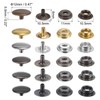 sourcing map 90 Sets Snap Fasteners Kit 12mm Metal Press