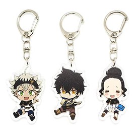 EBTY DREAMS Inc. - Set of 3 Black Clover Acrylic Keychain Black Bull Asta, Yuno, Charmy Pappitson