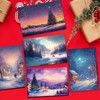 24 Pack Winter Scene Christmas Cards with Envelopes & Stickers,