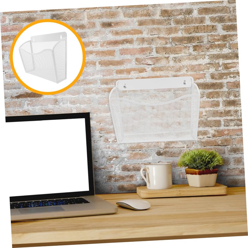 TEHAUX Metal Wall Mount File Storage Basket Wall Organizer Document